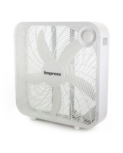 Impress 20-Inch 3-Speed Box Fan in White